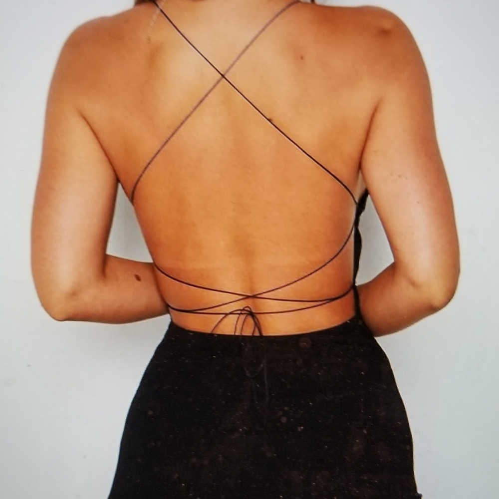 NWT SEXY BODYCON PARTY CLUB STRAPPY BACKLESS DRESS EVENING MINI DATE NIGHT - Picture 5 of 10